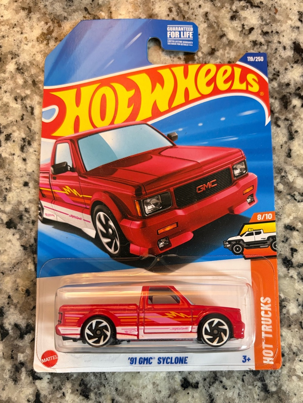 Hot Wheels '91 GMC Syclone Toy Truck - Red